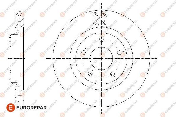 EUROREPAR 1667850180 - Гальмівний диск avtolavka.club