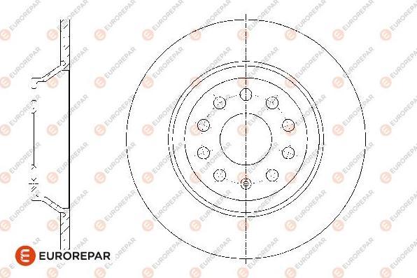 EUROREPAR 1667864980 - Гальмівний диск avtolavka.club