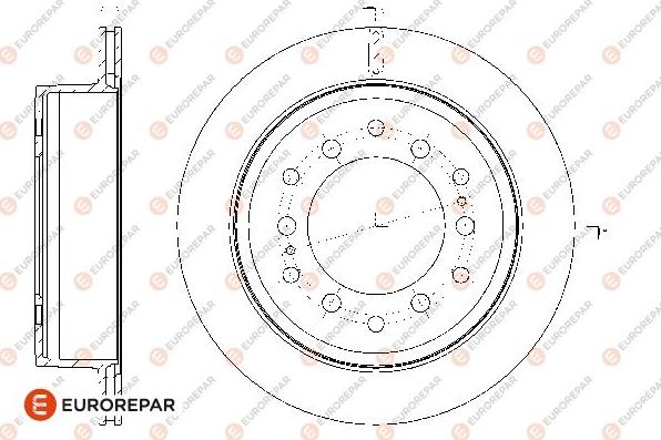 EUROREPAR 1667865580 - Гальмівний диск avtolavka.club