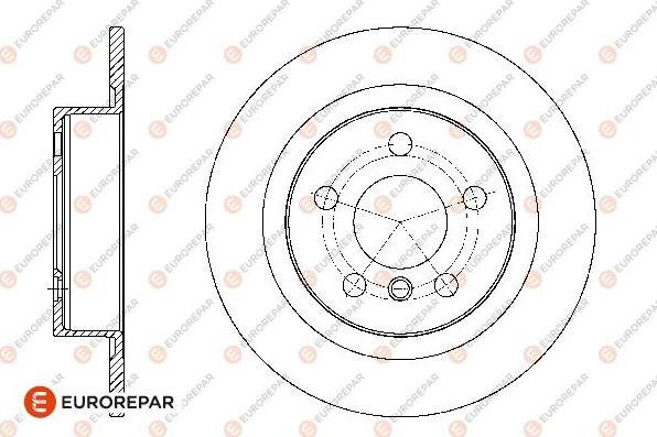 EUROREPAR 1667866280 - Гальмівний диск avtolavka.club