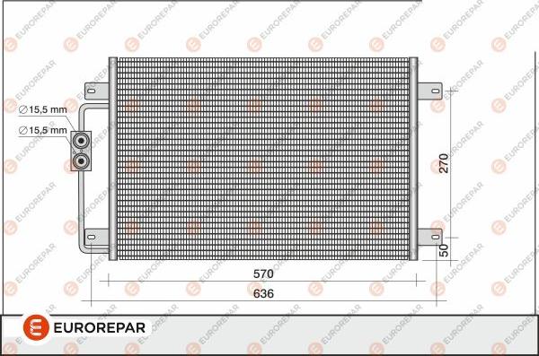 EUROREPAR 1609635380 - Конденсатор, кондиціонер avtolavka.club