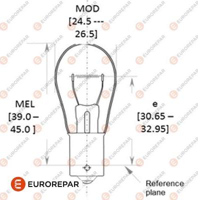 EUROREPAR 1616431280 - Лампа розжарювання, ліхтар покажчика повороту avtolavka.club