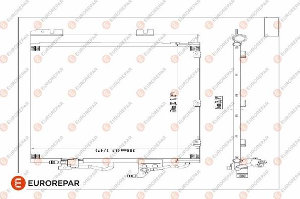 EUROREPAR 1610159580 - Конденсатор, кондиціонер avtolavka.club