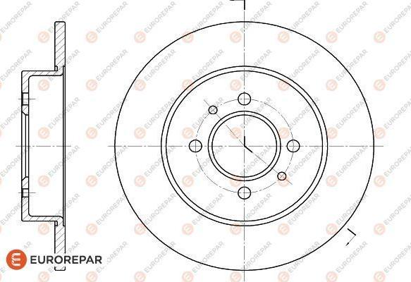 EUROREPAR 1618880680 - Гальмівний диск avtolavka.club