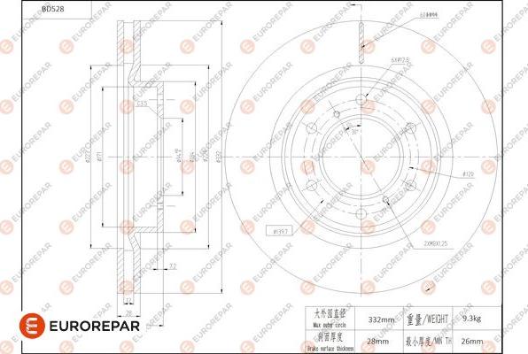 EUROREPAR 1684297080 - Гальмівний диск avtolavka.club