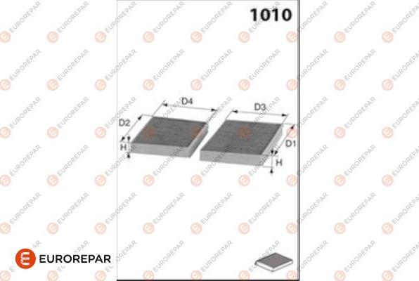 EUROREPAR 1686256180 - Фільтр, повітря у внутрішній простір avtolavka.club