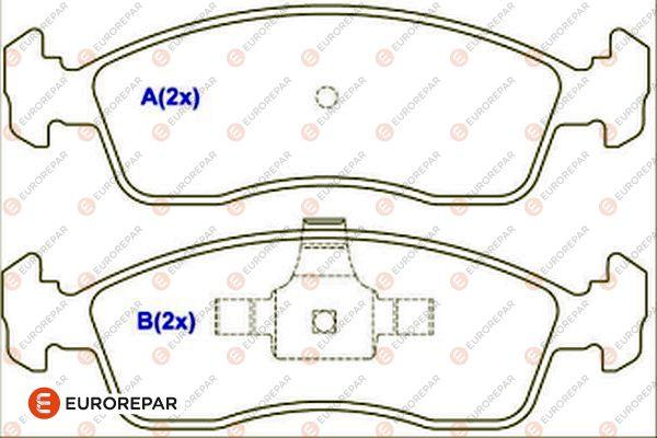 EUROREPAR 1686754580 - Гальмівні колодки, дискові гальма avtolavka.club