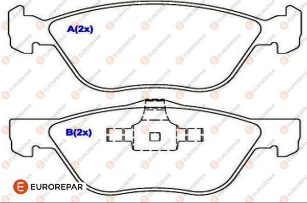 EUROREPAR 1686755680 - Гальмівні колодки, дискові гальма avtolavka.club