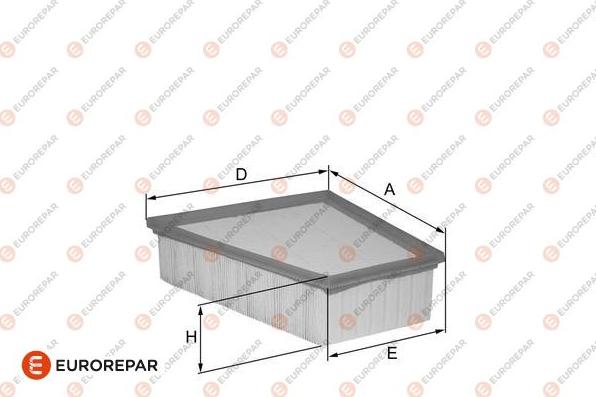 EUROREPAR 1680345280 - Повітряний фільтр avtolavka.club