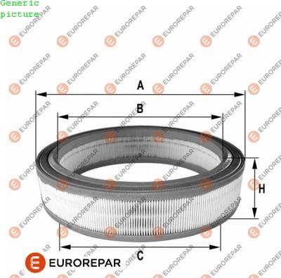 EUROREPAR 1680342780 - Повітряний фільтр avtolavka.club