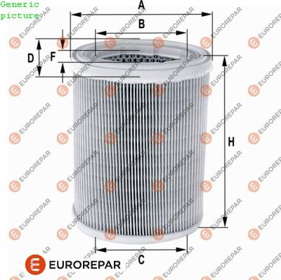 EUROREPAR 1680345480 - Повітряний фільтр avtolavka.club