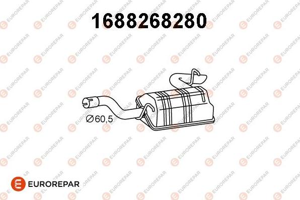 EUROREPAR 1688268280 - Глушник вихлопних газів кінцевий avtolavka.club