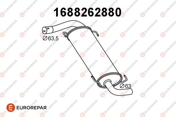 EUROREPAR 1688262880 - Глушник вихлопних газів кінцевий avtolavka.club