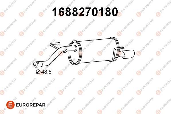 EUROREPAR 1688270180 - Глушник вихлопних газів кінцевий avtolavka.club