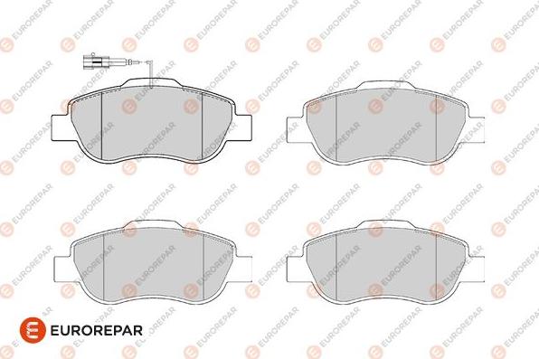 EUROREPAR 1682314980 - Гальмівні колодки, дискові гальма avtolavka.club