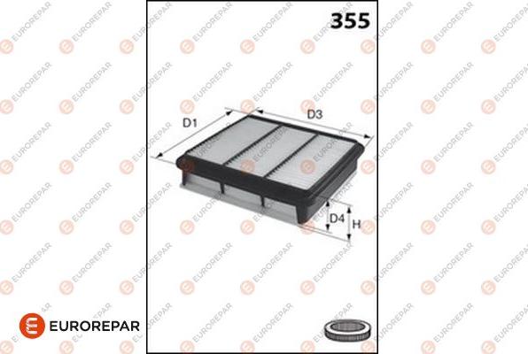 EUROREPAR 1682256280 - Повітряний фільтр avtolavka.club