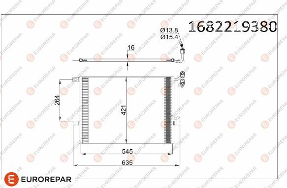 EUROREPAR 1682219380 - Конденсатор, кондиціонер avtolavka.club