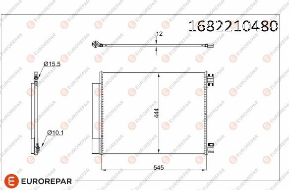 EUROREPAR 1682210480 - Конденсатор, кондиціонер avtolavka.club