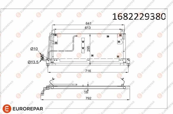 EUROREPAR 1682229380 - Конденсатор, кондиціонер avtolavka.club