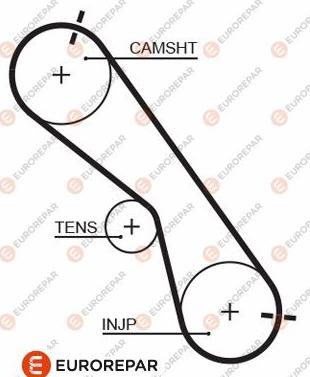 EUROREPAR 1633142080 - Ремінь ГРМ avtolavka.club