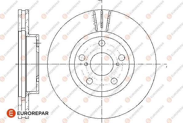 EUROREPAR 1676013380 - Гальмівний диск avtolavka.club