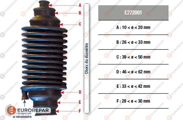 EUROREPAR E272001 - Пильник, рульове управління avtolavka.club