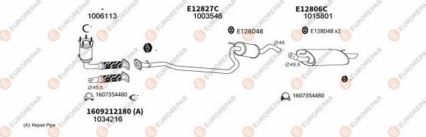 EUROREPAR EXH100942 - Система випуску ОГ avtolavka.club