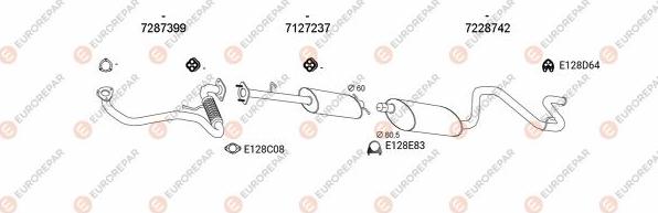 EUROREPAR EXH100985 - Система випуску ОГ avtolavka.club