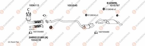 EUROREPAR EXH100938 - Система випуску ОГ avtolavka.club