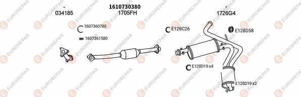 EUROREPAR EXH100544 - Система випуску ОГ avtolavka.club