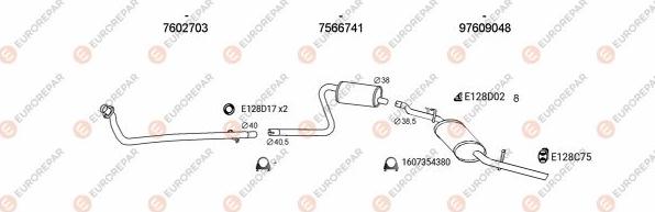 EUROREPAR EXH100683 - Система випуску ОГ avtolavka.club