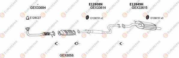EUROREPAR EXH100119 - Система випуску ОГ avtolavka.club