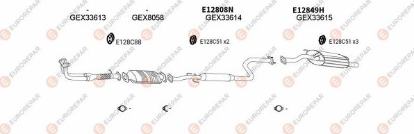 EUROREPAR EXH100120 - Система випуску ОГ avtolavka.club