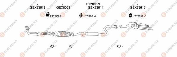 EUROREPAR EXH100121 - Система випуску ОГ avtolavka.club