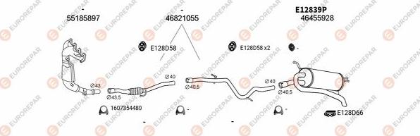 EUROREPAR EXH100846 - Система випуску ОГ avtolavka.club