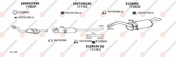 EUROREPAR EXH100239 - Система випуску ОГ avtolavka.club