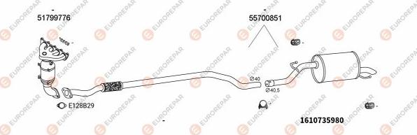 EUROREPAR EXH100780 - Система випуску ОГ avtolavka.club
