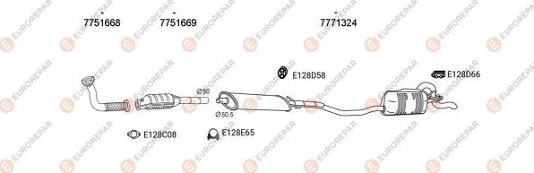 EUROREPAR EXH100720 - Система випуску ОГ avtolavka.club
