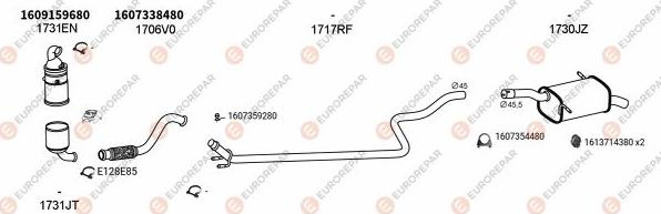 EUROREPAR EXH101970 - Система випуску ОГ avtolavka.club