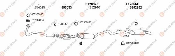 EUROREPAR EXH101412 - Система випуску ОГ avtolavka.club