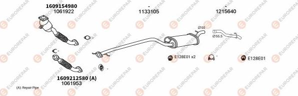 EUROREPAR EXH101094 - Система випуску ОГ avtolavka.club