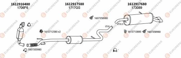 EUROREPAR EXH101879 - Система випуску ОГ avtolavka.club