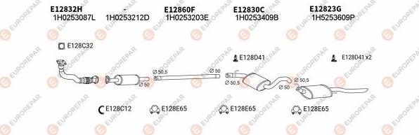 EUROREPAR EXH103407 - Система випуску ОГ avtolavka.club
