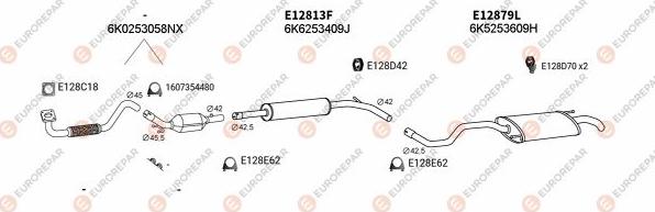 EUROREPAR EXH103525 - Система випуску ОГ avtolavka.club