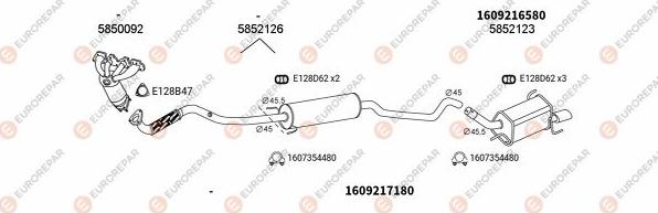 EUROREPAR EXH103143 - Система випуску ОГ avtolavka.club