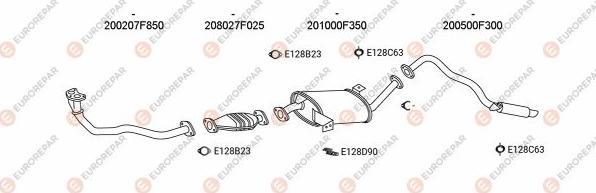 EUROREPAR EXH102200 - Система випуску ОГ avtolavka.club