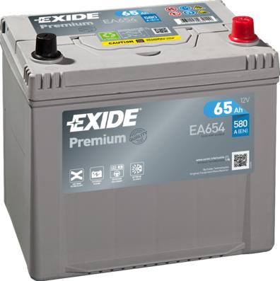 Exide EA654 - Стартерна акумуляторна батарея, АКБ avtolavka.club