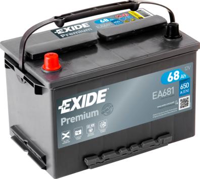 Exide _EA681 - Стартерна акумуляторна батарея, АКБ avtolavka.club