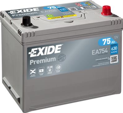 Exide EA754 - Стартерна акумуляторна батарея, АКБ avtolavka.club