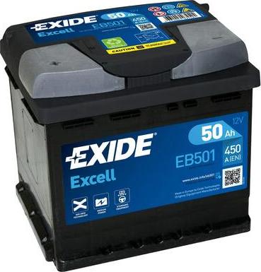 Exide EB501 - Стартерна акумуляторна батарея, АКБ avtolavka.club